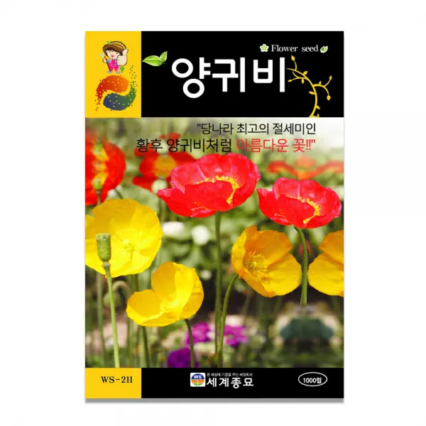 모칸도 무배 세계 양귀비 꽃씨 1000립