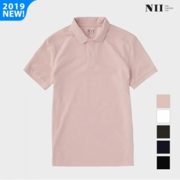 NII 니 [신상 50%세일][소량재입고] 무지반팔카라티 공용 피케 폴로넥티셔츠 패밀리룩 가능_NNUAPVM2111 반팔 티셔츠