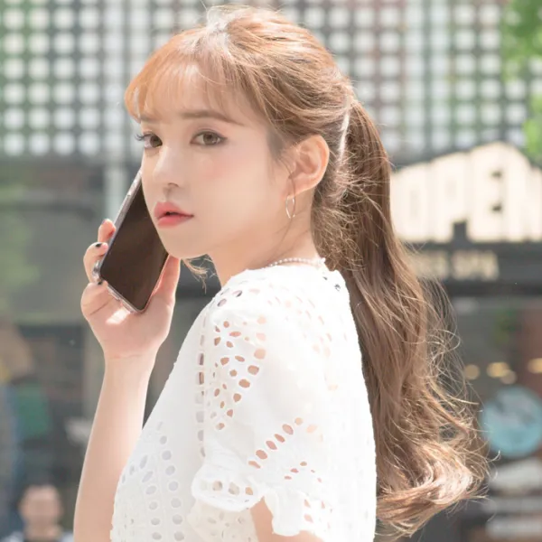 고운머리 묶음머리 포니테일 가발 스타일포니 글램웨이브, 내츄럴블랙, 1개
