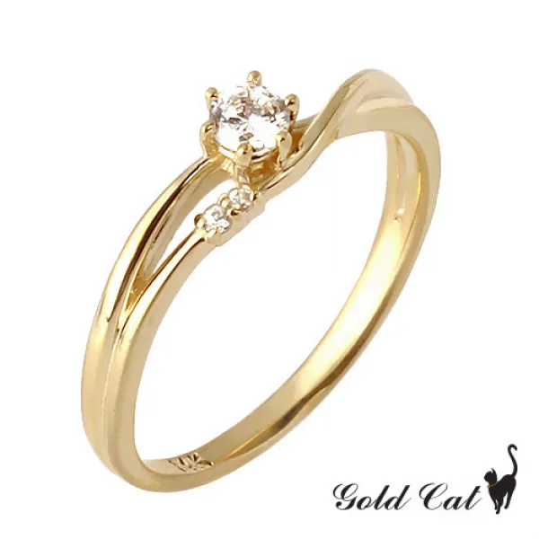 [골드캣] 18k 디오네 1부 다이아 반지(0.1ct)_DR1002 (각인서비스)