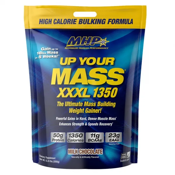 Mhp 업 유어 매스 XXXL 1350 웨이트 게이너, 밀크 초콜릿(Milk Chocolate), 5560g