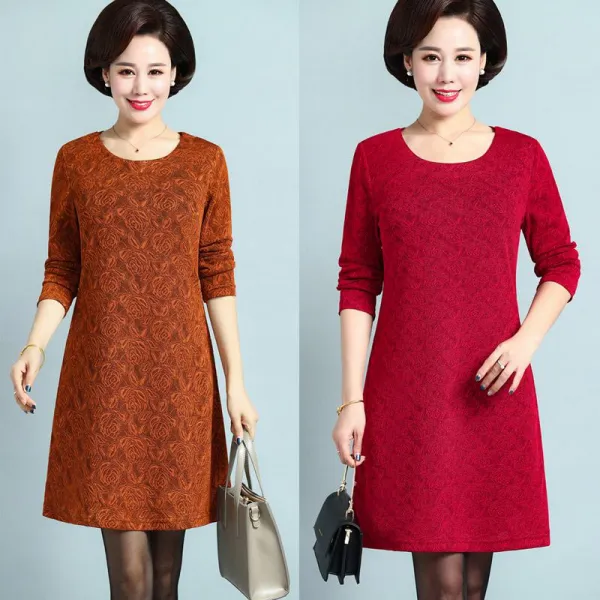 로즈드림 중년여성원피스봄여름간절기빅사이즈원피스 1