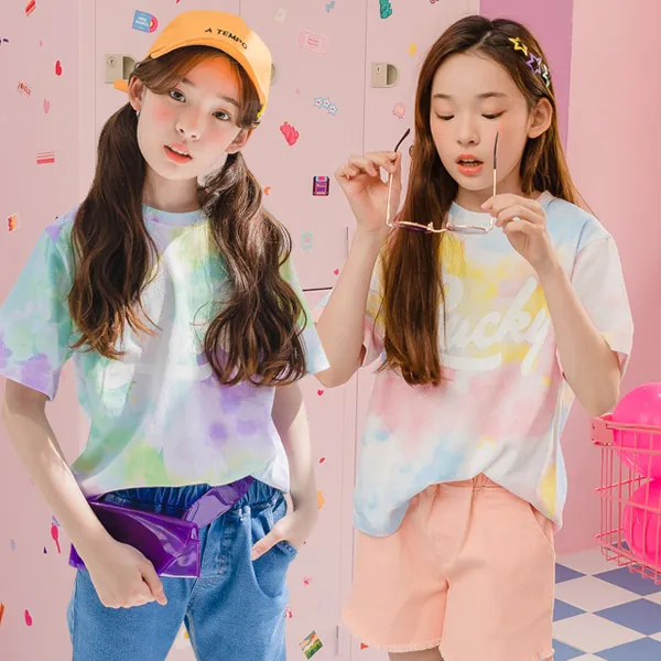 더루비 워터후르츠 반팔 티셔츠, 라벤더그린Green