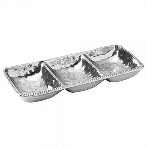 윌튼아메탈 리버 록 섹셔널 서버 나눔접시 3구, Silver, 1개