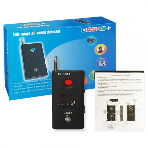 몰래카메라 탐지기 CC380+ 감청 도청 몰카 렌즈 탐색, 1개
