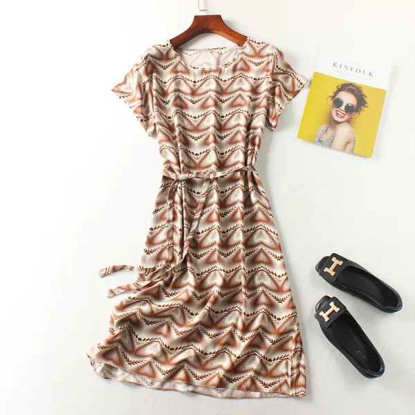 새틴 실크 원피스 2019 여름 스트레칭 새틴은 실크 웜 실크
