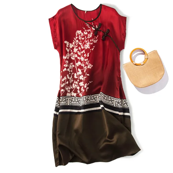 새틴 실크 원피스 하라주쿠 스타일의 치마 실크 실크 실크 새틴