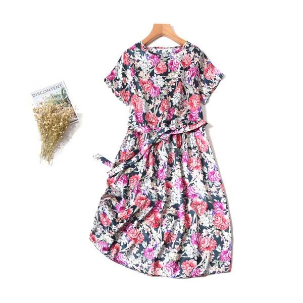 새틴 실크 원피스 2019 여름 새틴 새틴 실크 드레스 루즈 크