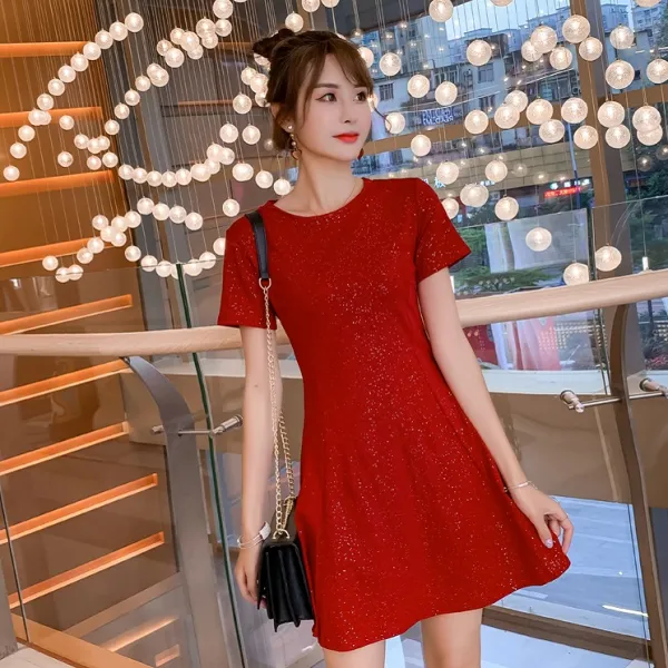 로즈드림 쿨링 메쉬 스팽글 원피스 2color Kk0769