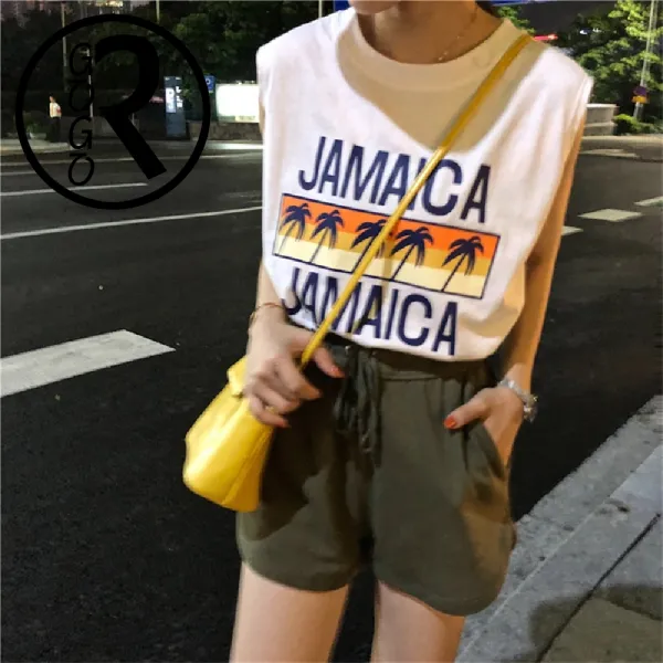 여성 여름 캐주얼 민소매 나시티 데일리룩