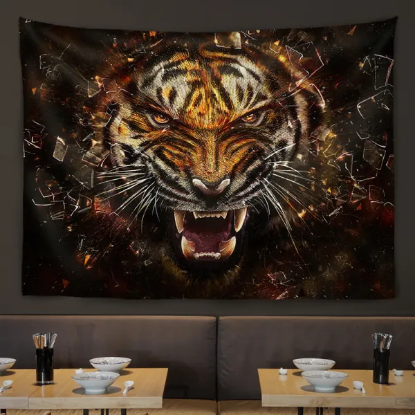 가리개 천 패브릭 포스터 창 고치다 벽 복장 벽 천장 벽 장식, 타입20 200cm * 148cm, 컬러 호랑이