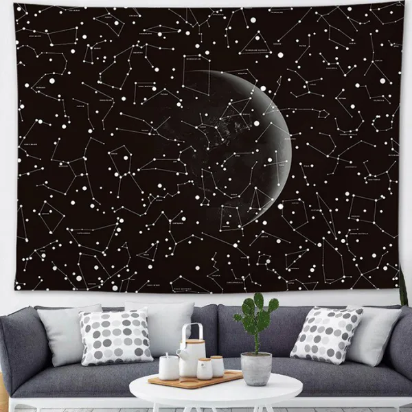 가리개 천 패브릭 포스터 창 고치다 벽 복장 벽 천장 벽 장식, 타입12 200cm * 148cm, 별이 빛나는 하늘 1