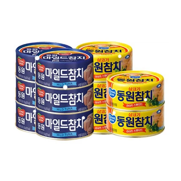 동원참치150g 마일드참치 6+살코기참치 5, 1세트