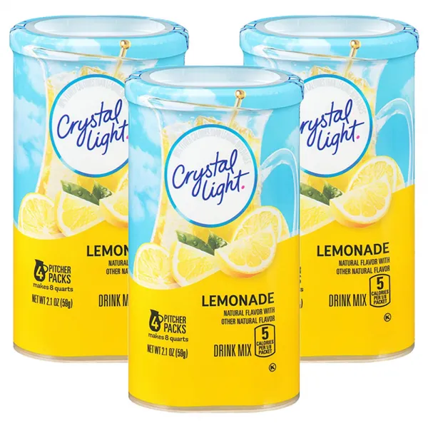 Crystal Light 레모네이드 드링크 믹스, 59g, 3개