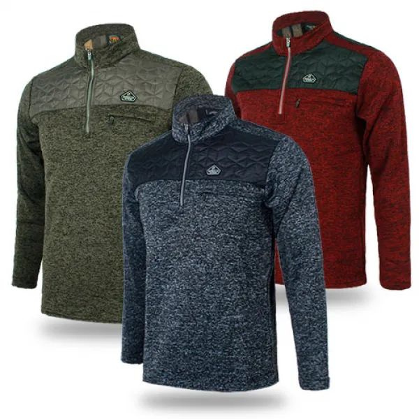 블로그뮤티 겨울용 로베르토 모직기모 집업티 기모티 남성폴라티 운동복 긴팔티셔츠