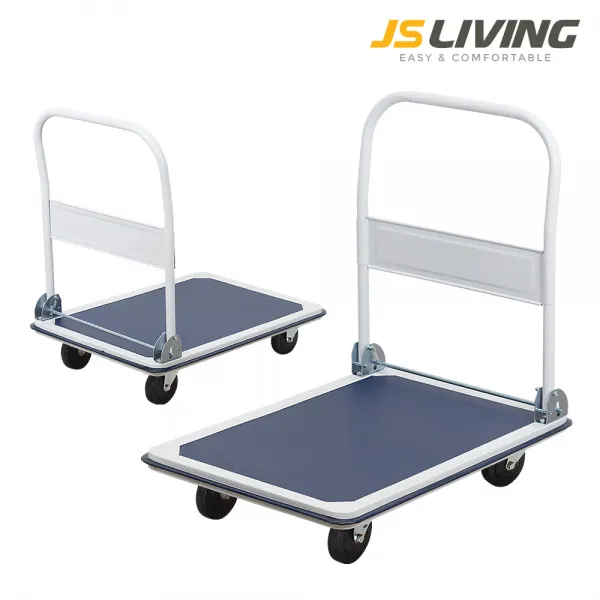 Js리빙 접이식 밀차 And 대 블루 파랑색 핸드카트 손수레 대형 구루마 용품 1개