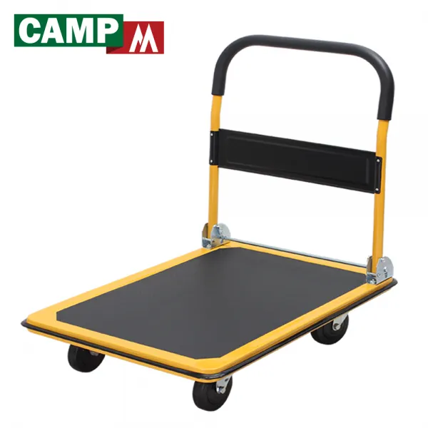 Js리빙 접이식 밀차 대 노랑색 핸드카트 손수레 대형 구루마 용품