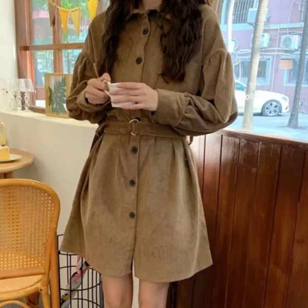 쥬배스 여성 코듀로이 미디 원피스 Y1a473wfps 