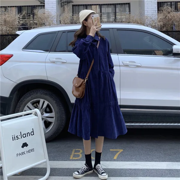 쥬베스 여성 코듀로이 롱 원피스 Y1a478wfps 