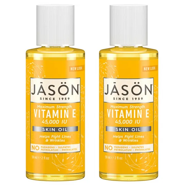 Jason Natural 맥시멈 스트랭스 비타민 E 45000IU 스킨 오일, 59ml, 2개