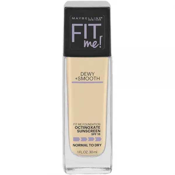 메이블린 핏 미 파운데이션 듀이 + 스무스 옥티녹세이트 선스크린 SPF18 노멀 투 드라이 30ml, 1개, 102 Fair Porcelain